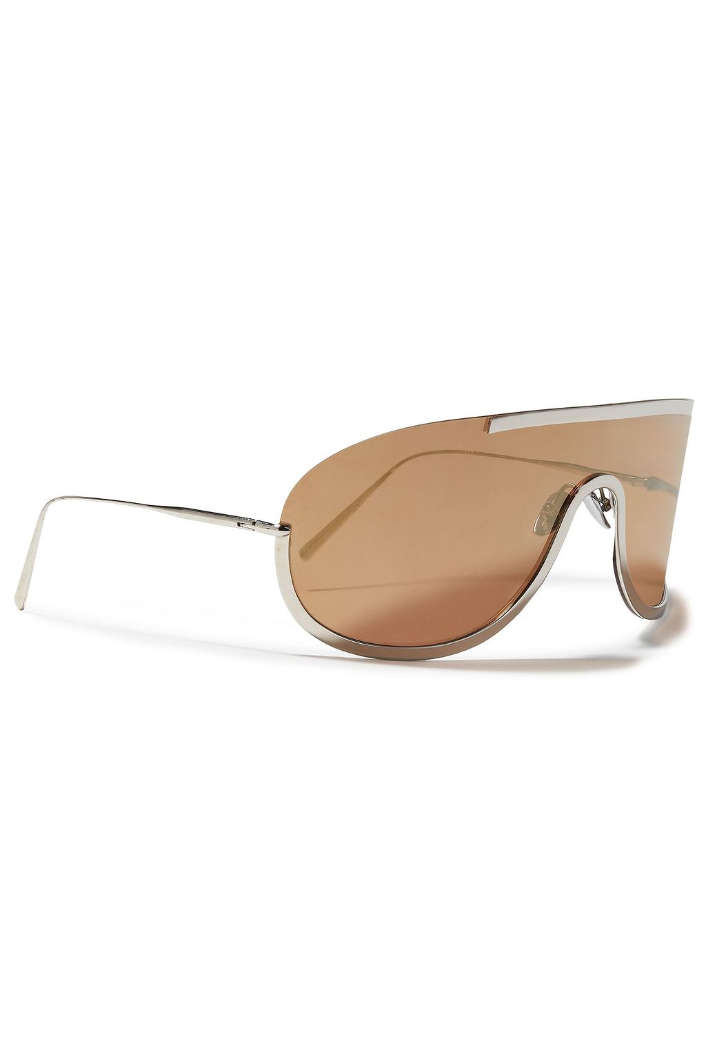 ACNE STUDIOS Shield goldfarbene Sonnenbrille mit D-Rahmen