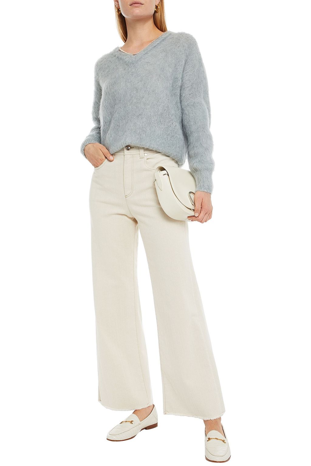 BRUNELLO CUCINELLI ハイライズ ワイドレッグ ジーンズ
