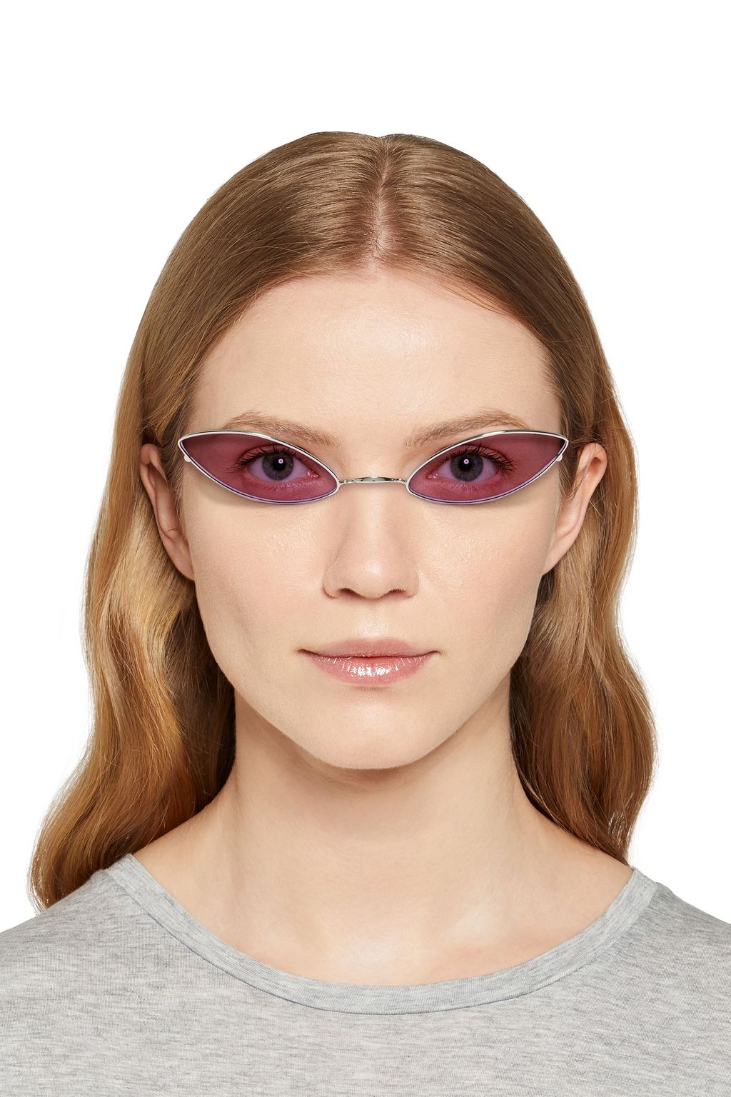 ACNE STUDIOS Cat-eye coated metal sunglasses