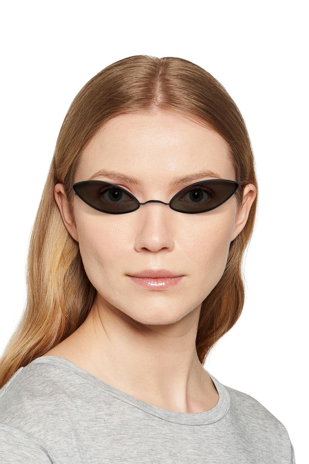 ACNE STUDIOS Cat-eye coated metal sunglasses