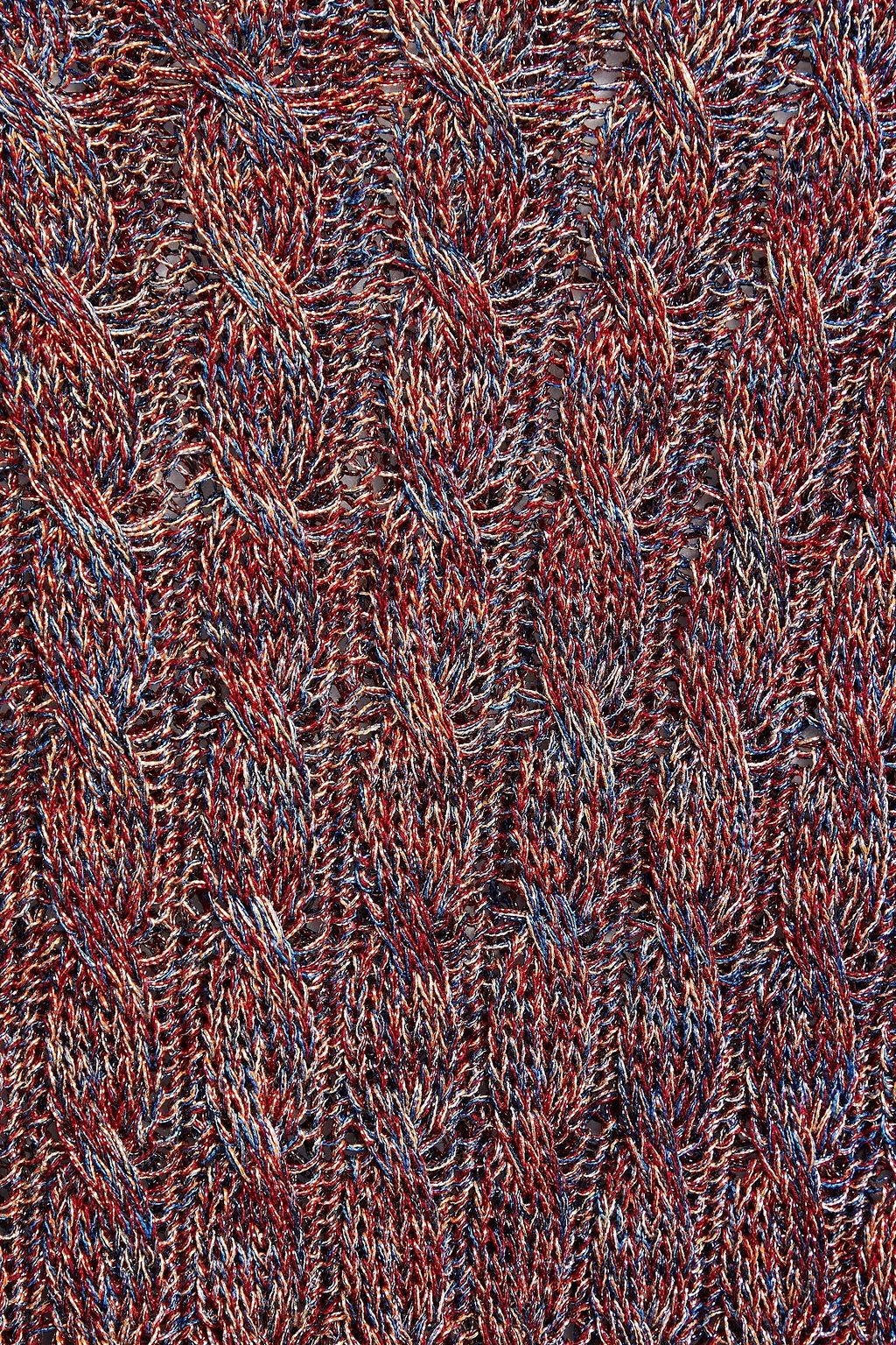 MISSONI Cropped metallic cable-knot top