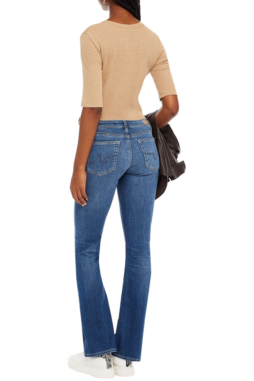 AG JEANS Faded mid-rise bootcut jeans