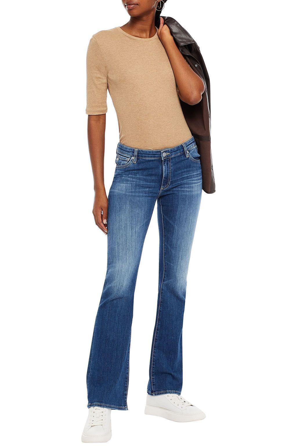 AG JEANS Faded mid-rise bootcut jeans