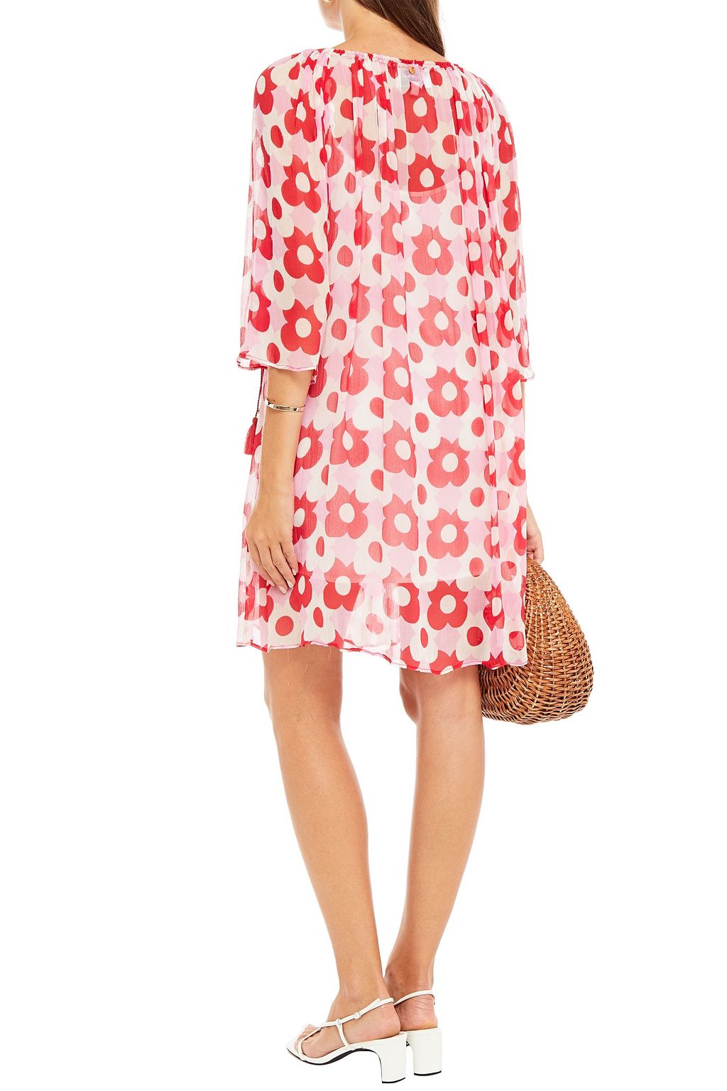 ANTIK BATIK Jucy floral-print crepon mini dress