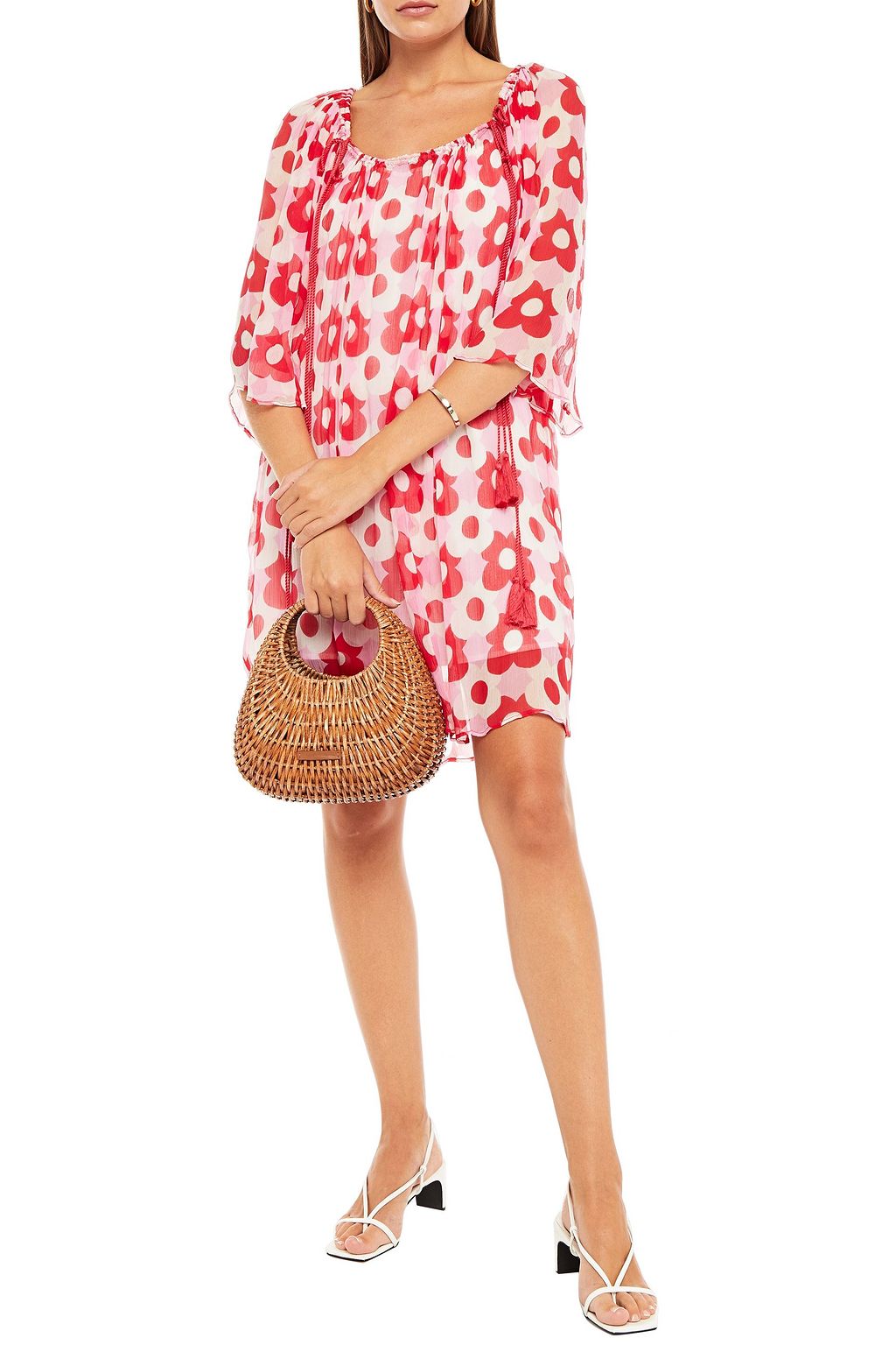 ANTIK BATIK Jucy floral-print crepon mini dress