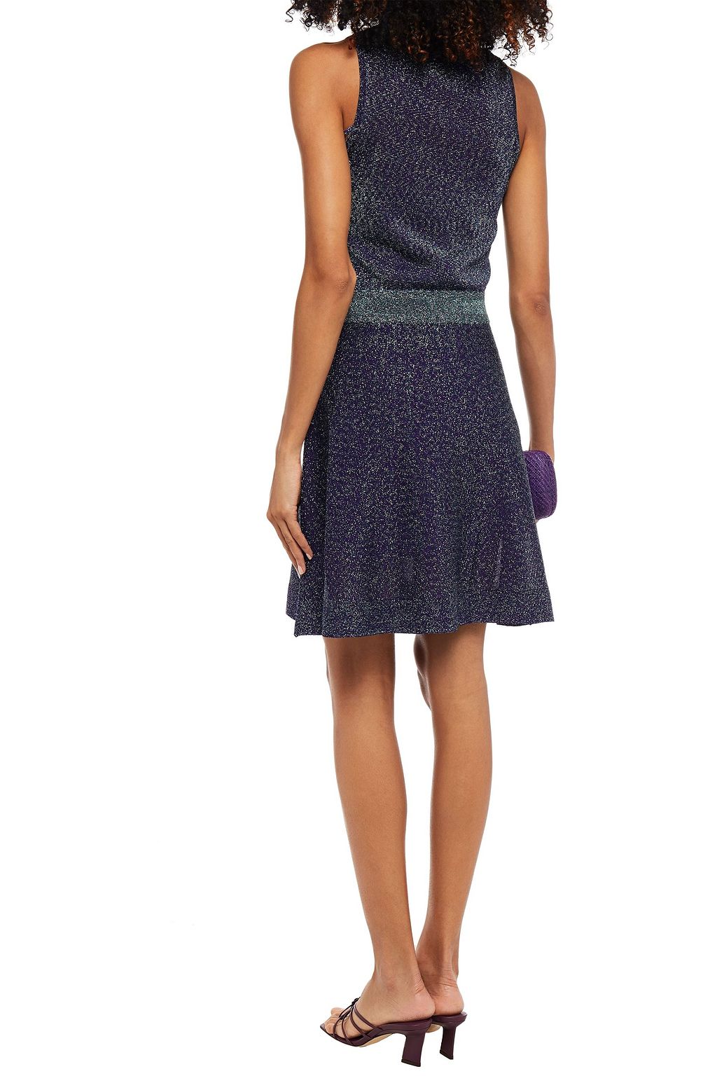 MISSONI Metallic silk-blend mini dress