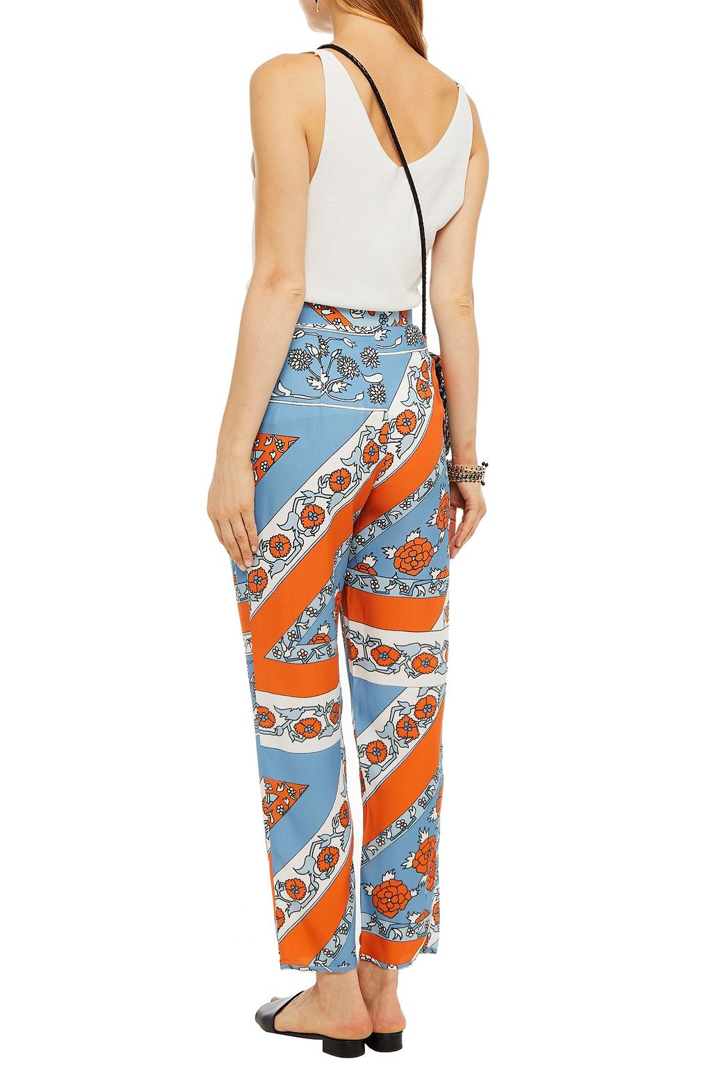 ANTIK BATIK Leandra printed twill straight-leg pants