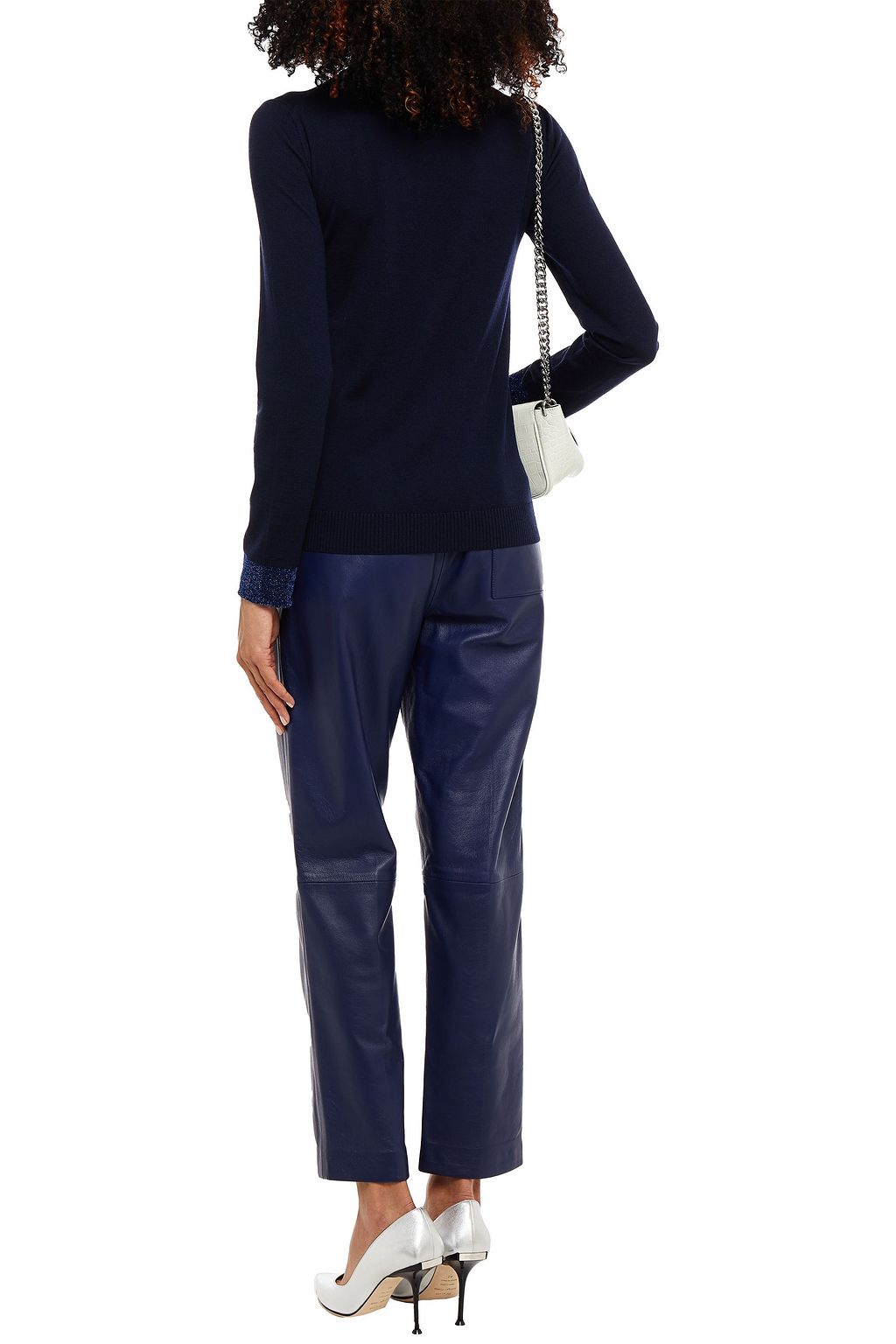 MISSONI Metallic-trimmed wool-blend turtleneck sweater