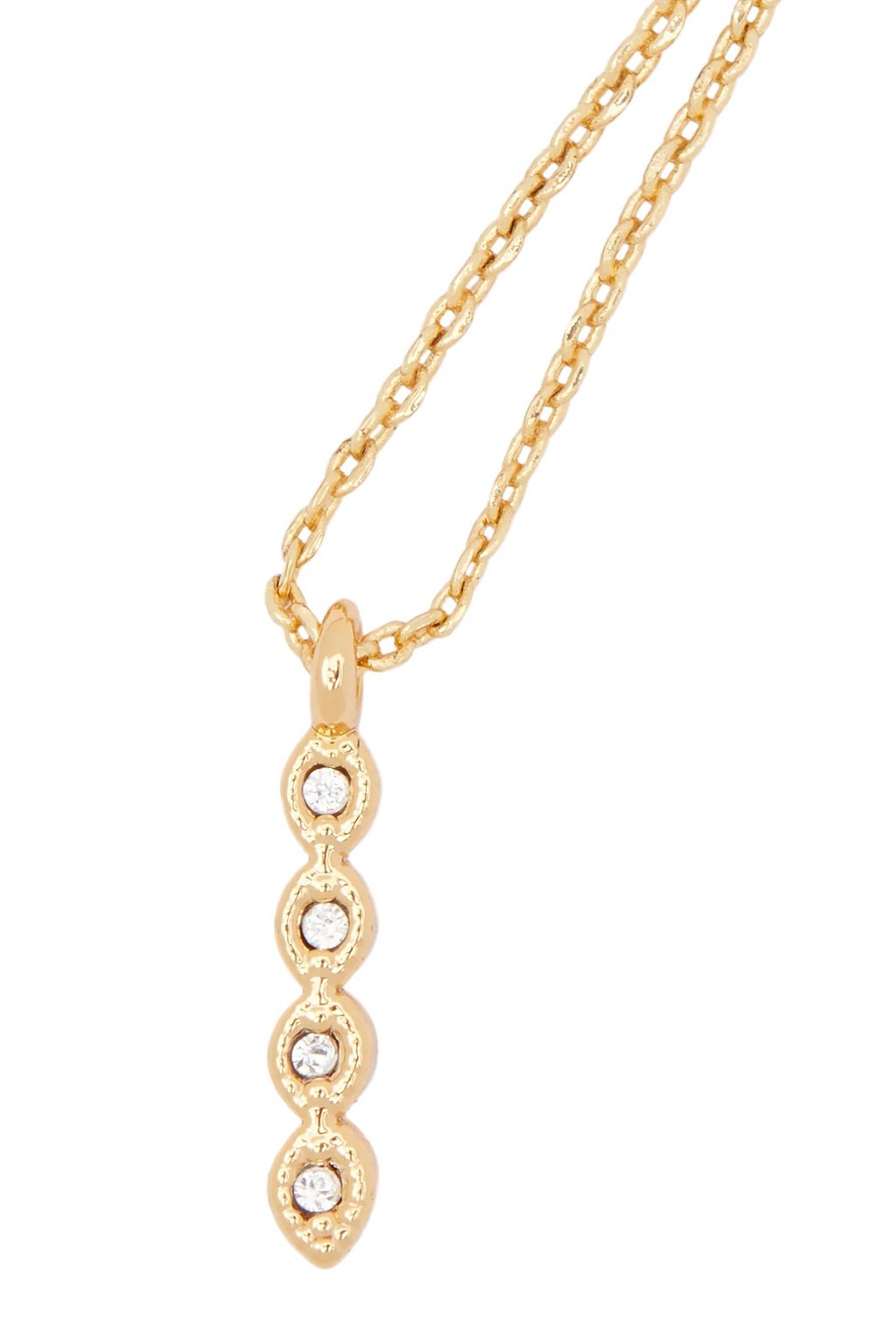 MAJE Gold-tone crystal necklace