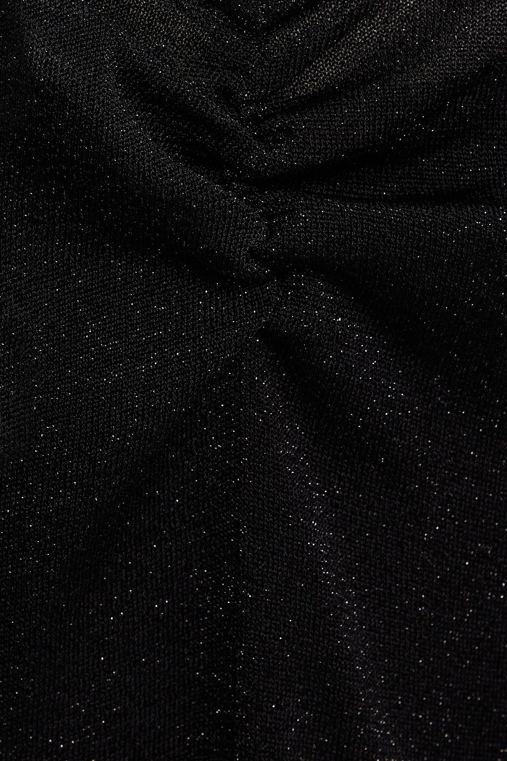MISSONI Gathered metallic knitted top