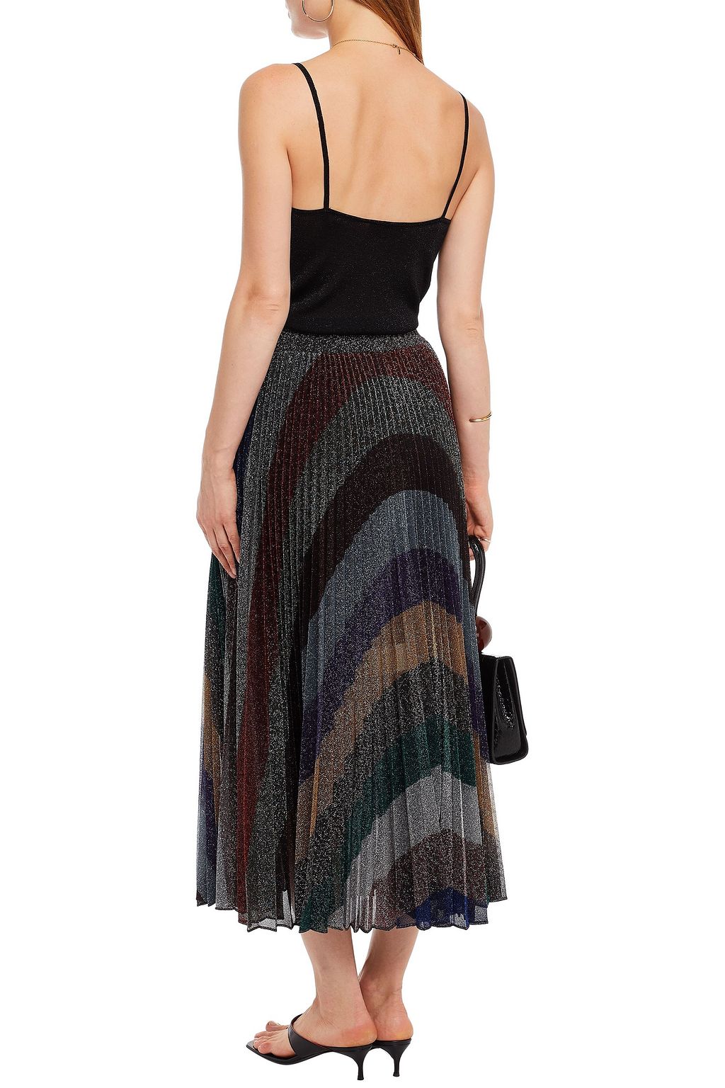 MISSONI Gathered metallic knitted top