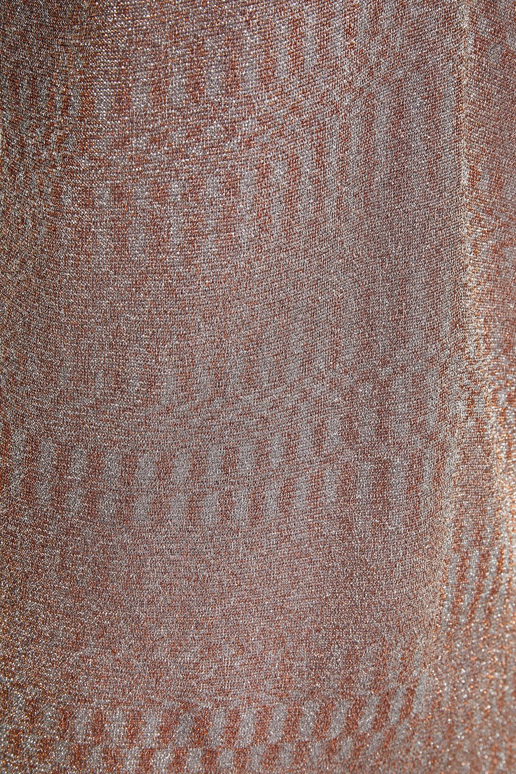 MISSONI Gathered metallic knitted top