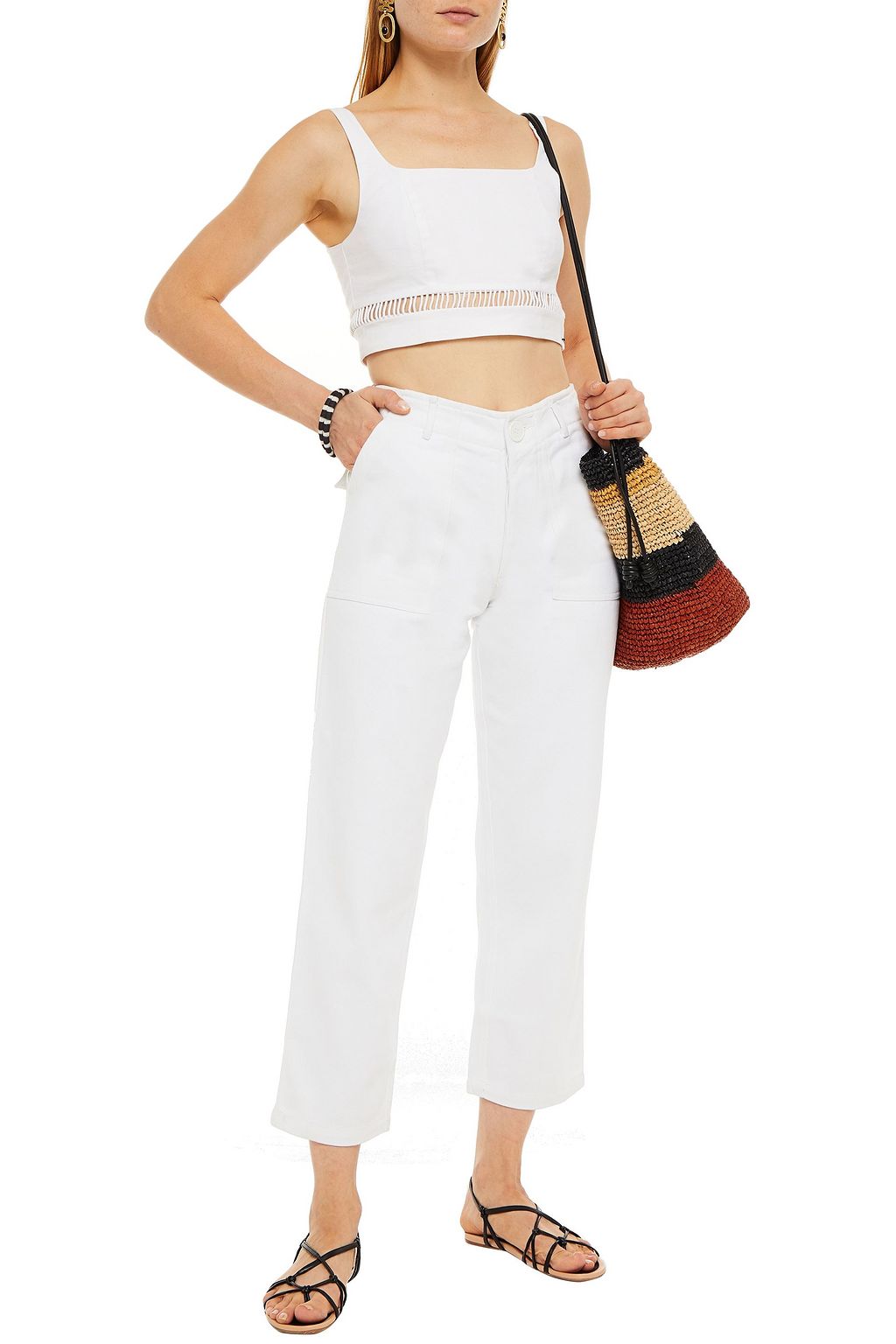 ANTIK BATIK Ronan cropped cotton-twill straight-leg pants