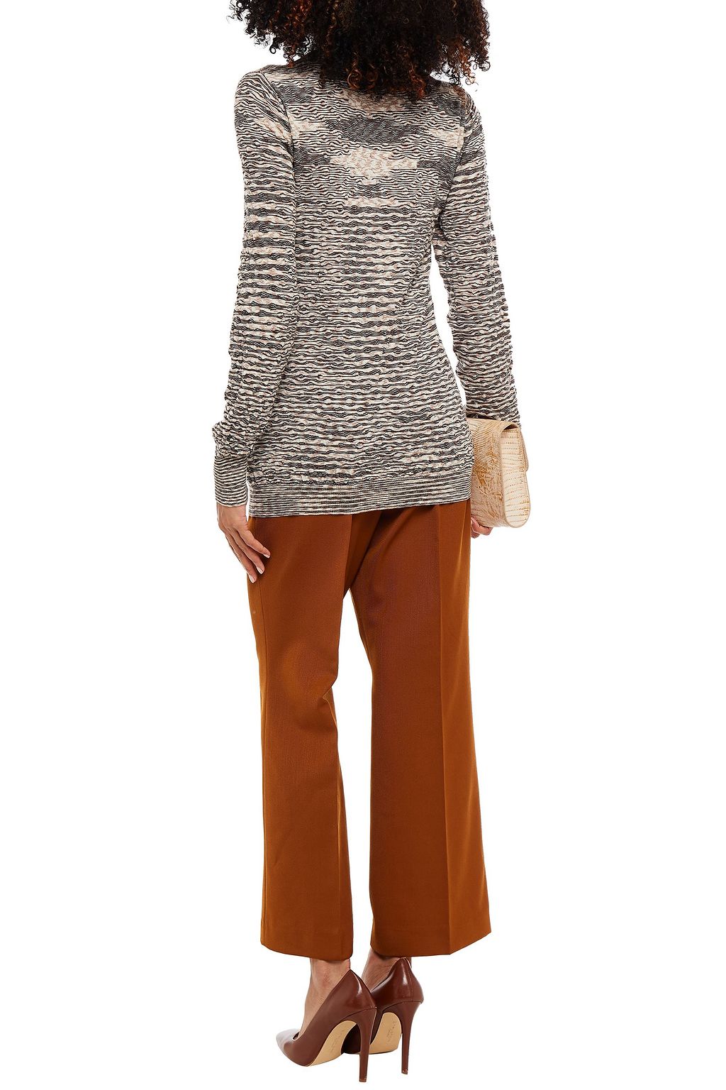 MISSONI Strickpullover aus Wolle in Häkeloptik mit Rollkragen
