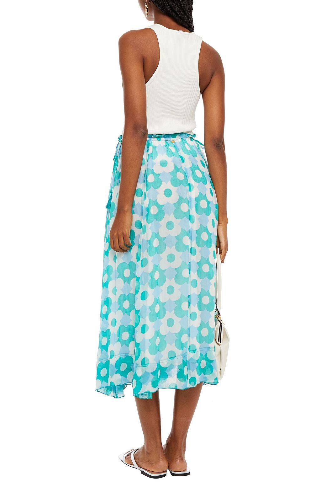 ANTIK BATIK Jucy floral-print georgette midi skirt