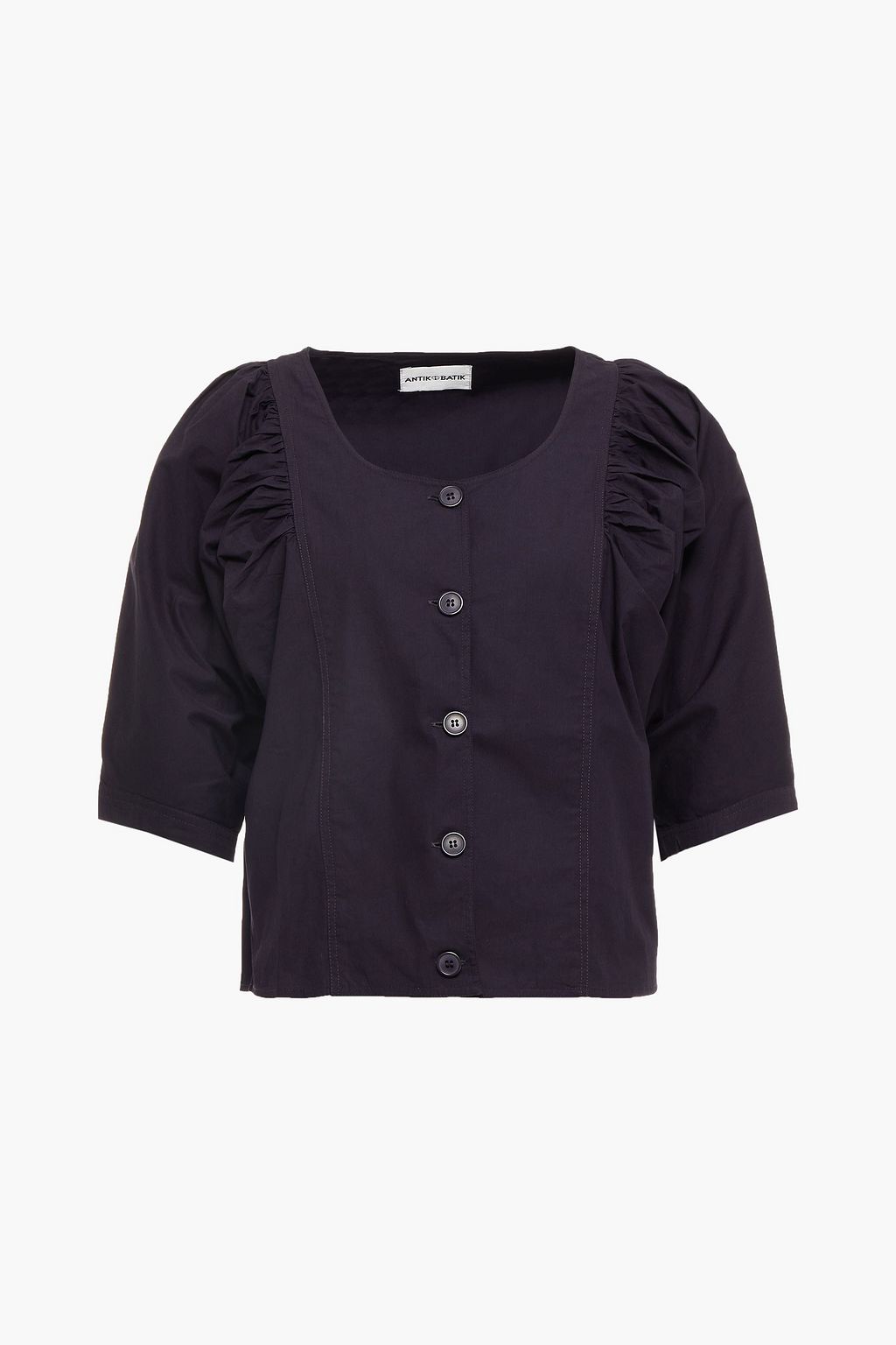 ruched poplin top