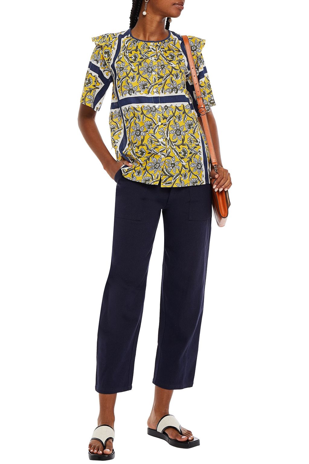 ANTIK BATIK Ronan cropped cotton-twill straight-leg pants