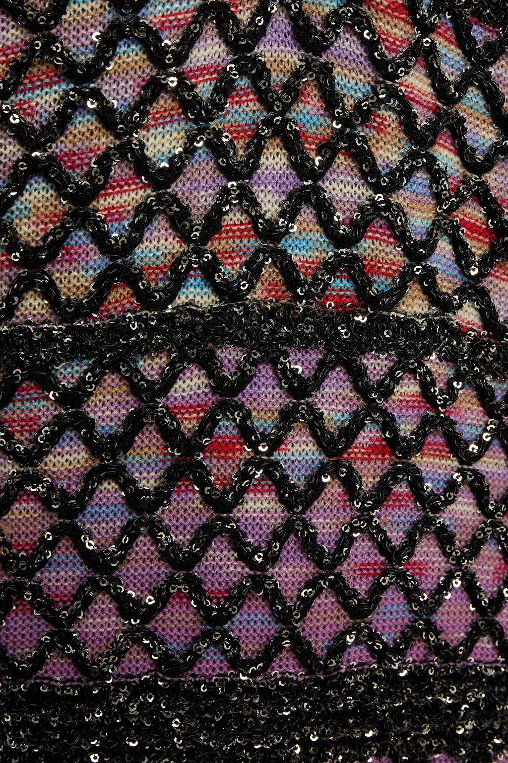 MISSONI Sequin-embellished crochet-knit silk-blend midi dress