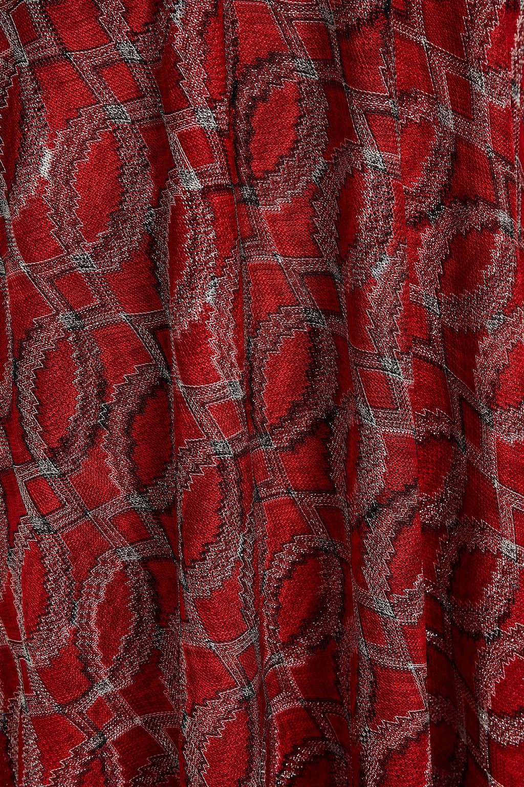 MISSONI Twisted metallic crochet-knit maxi dress