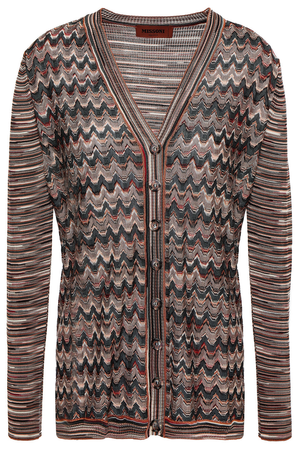 Missoni Woman Crochet-knit Cardigan Light Brown Size 46