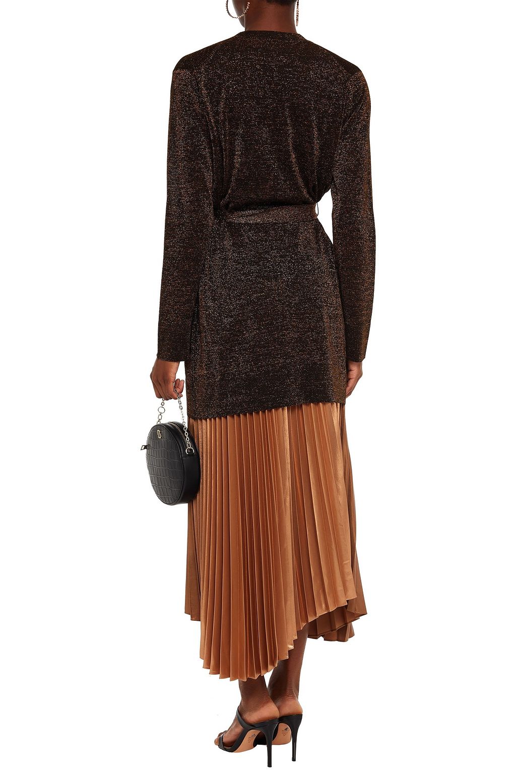 MISSONI Belted metallic knitted cardigan