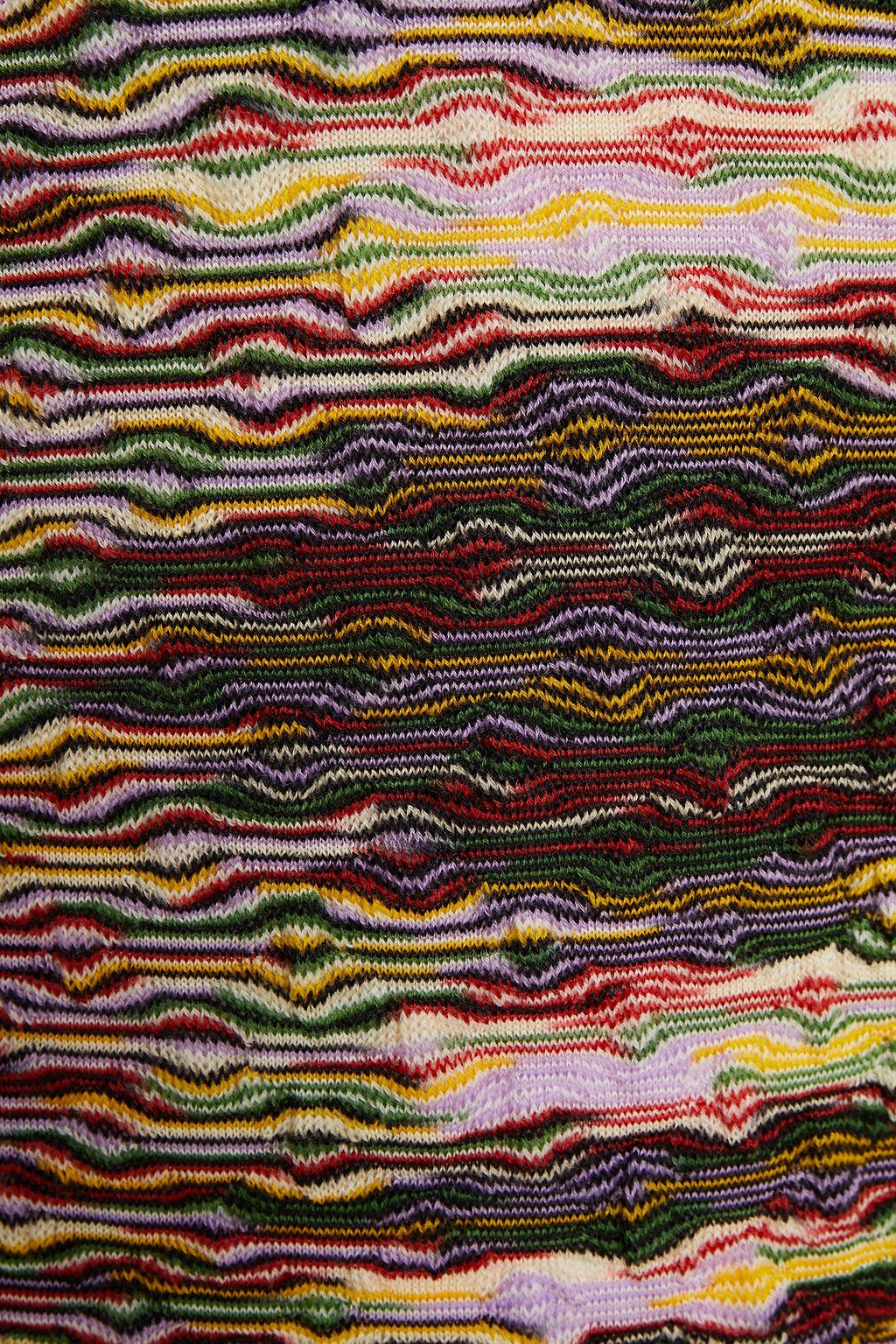 MISSONI Crochet-knit wool turtleneck sweater