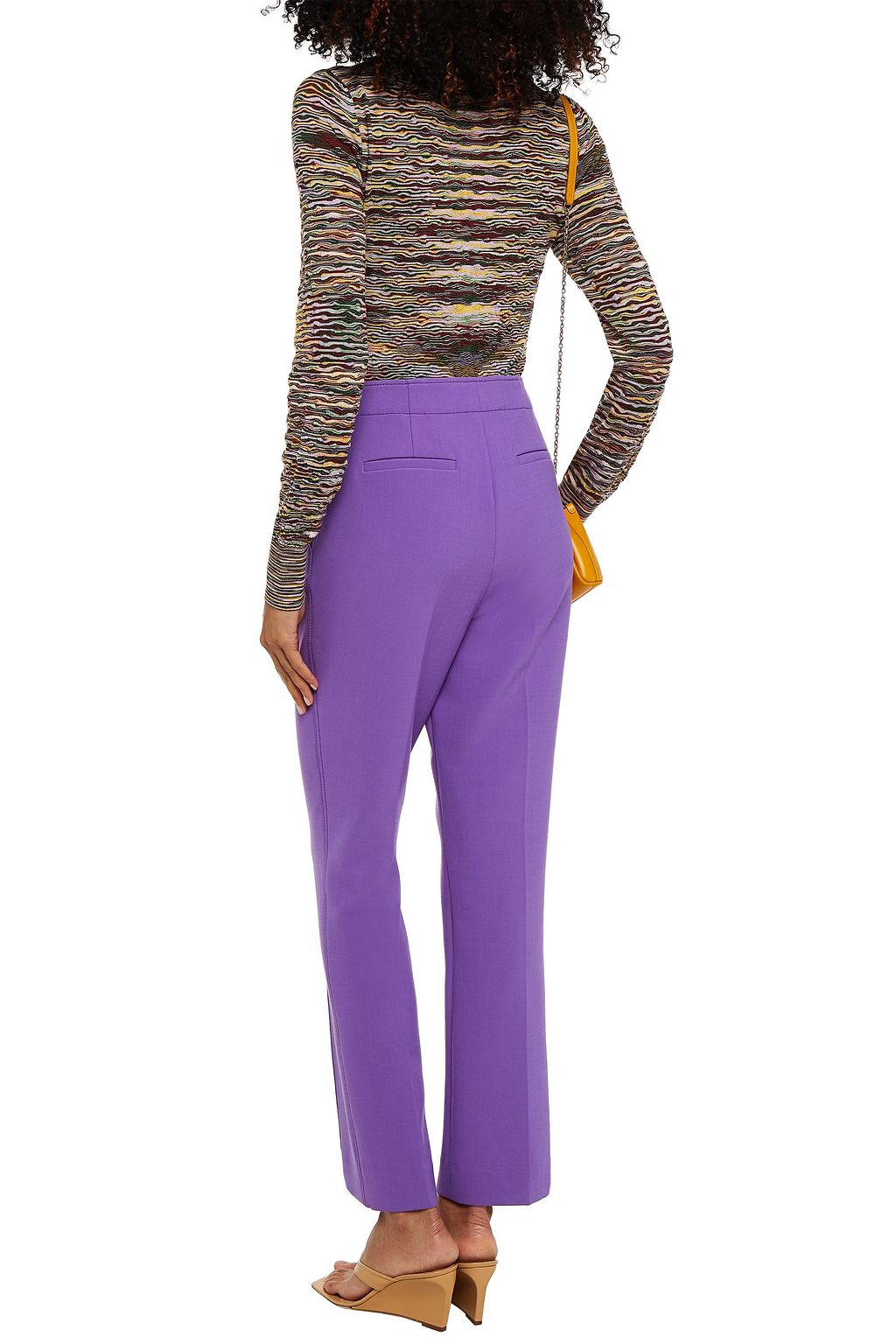 MISSONI Crochet-knit wool turtleneck sweater