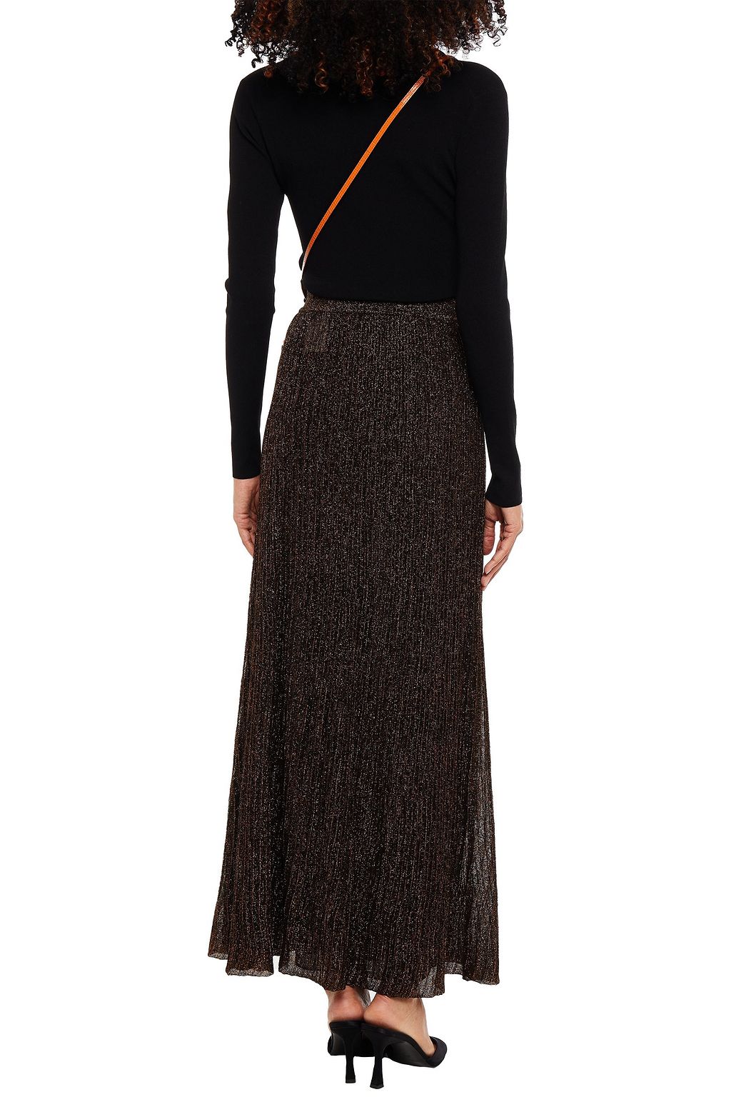 MISSONI Metallic crochet-knit maxi skirt
