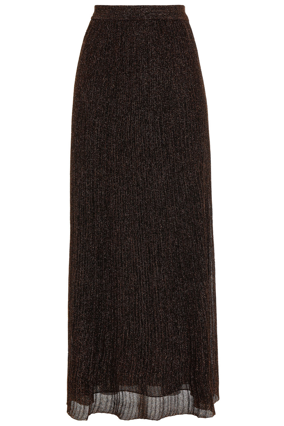 Missoni Woman Metallic Crochet-knit Maxi Skirt Black Size 40