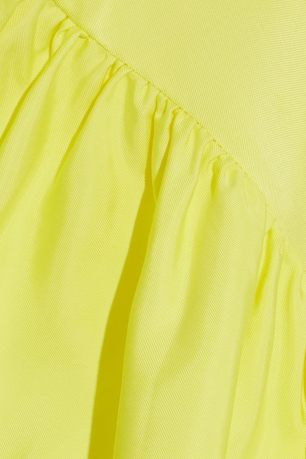 REJINA PYO Kara ruffled neon silk-twill top