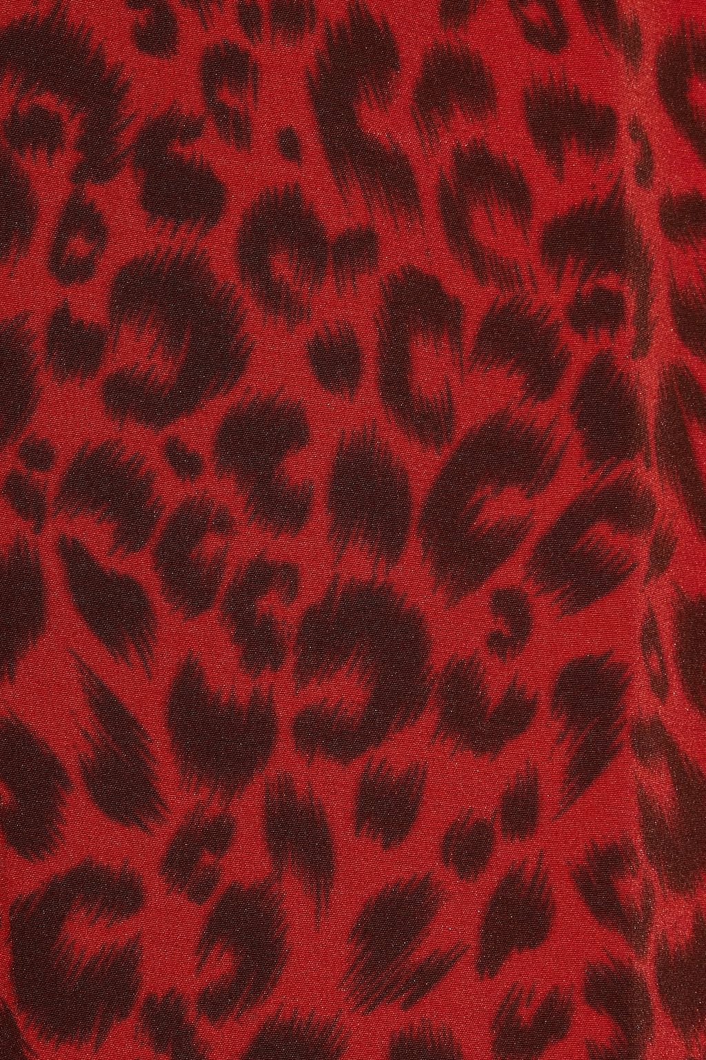 ZIMMERMANN Belted leopard-print silk crepe de chine midi dress