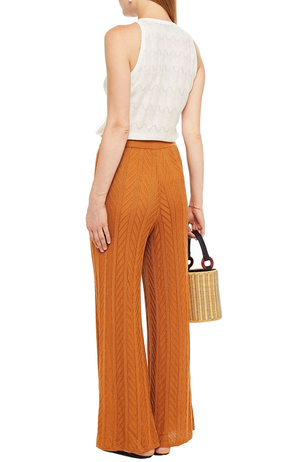 MISSONI Jacquard-knit wool-blend top