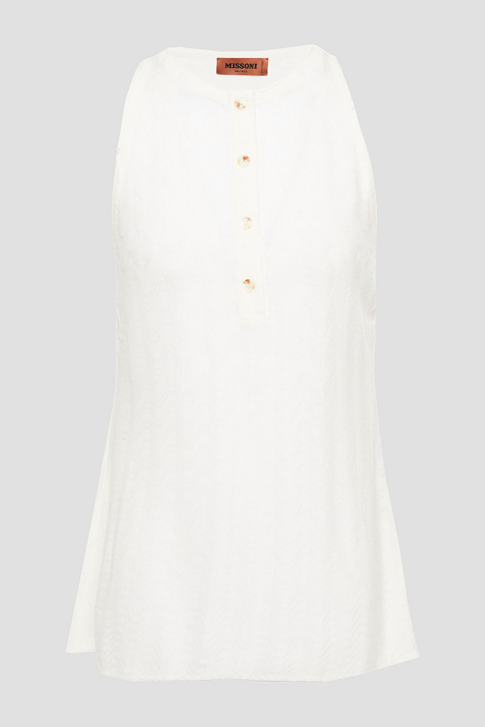 Missoni Woman Jacquard-knit Wool-blend Top White Size 44