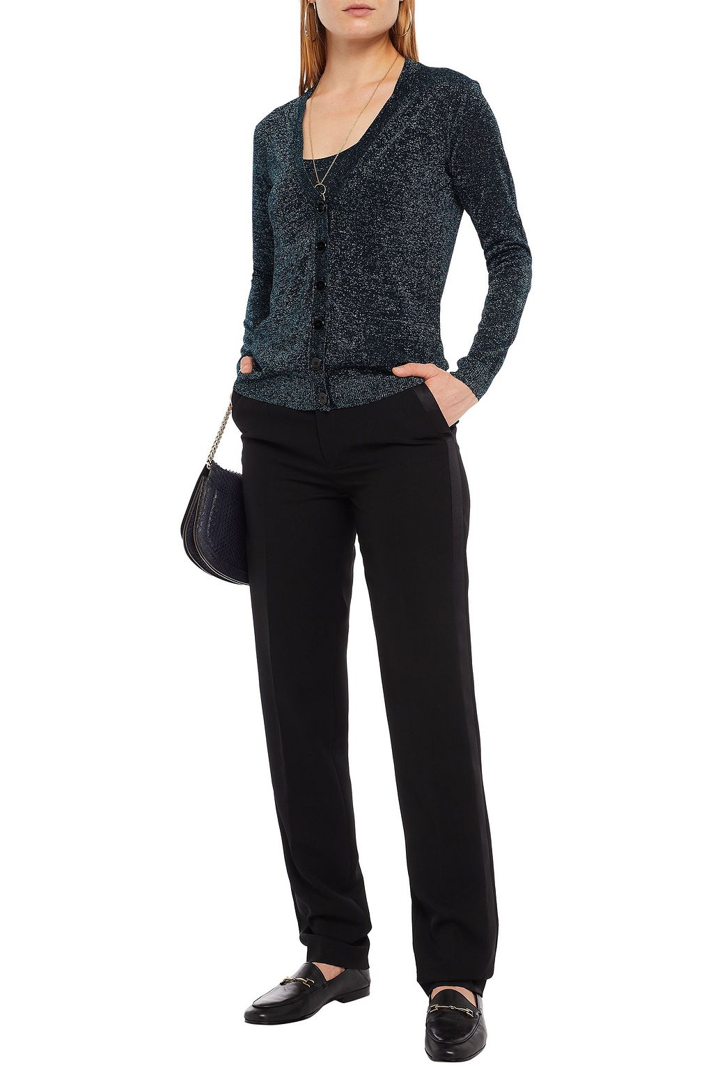 MISSONI Metallic crochet-knit cardigan
