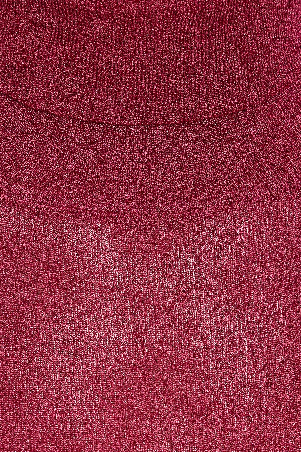 BRUNELLO CUCINELLI Metallic knitted turtleneck top