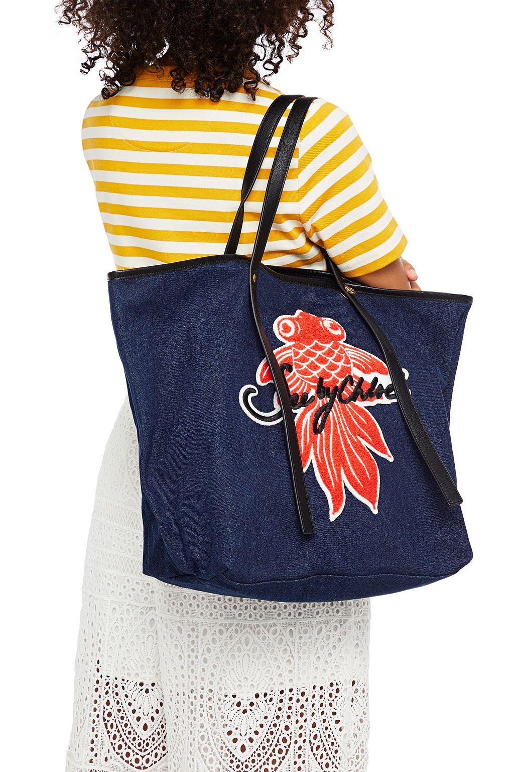 SEE BY CHLOÉ Appliquéd denim tote