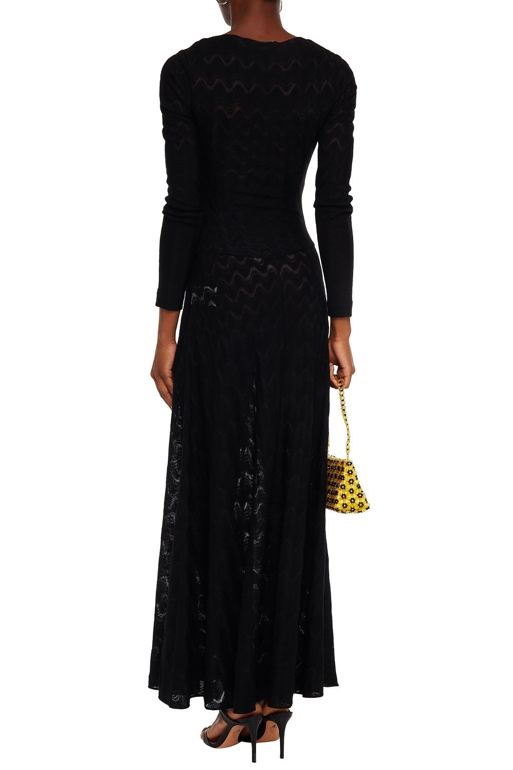 MISSONI Twisted crochet-knit wool-blend maxi dress