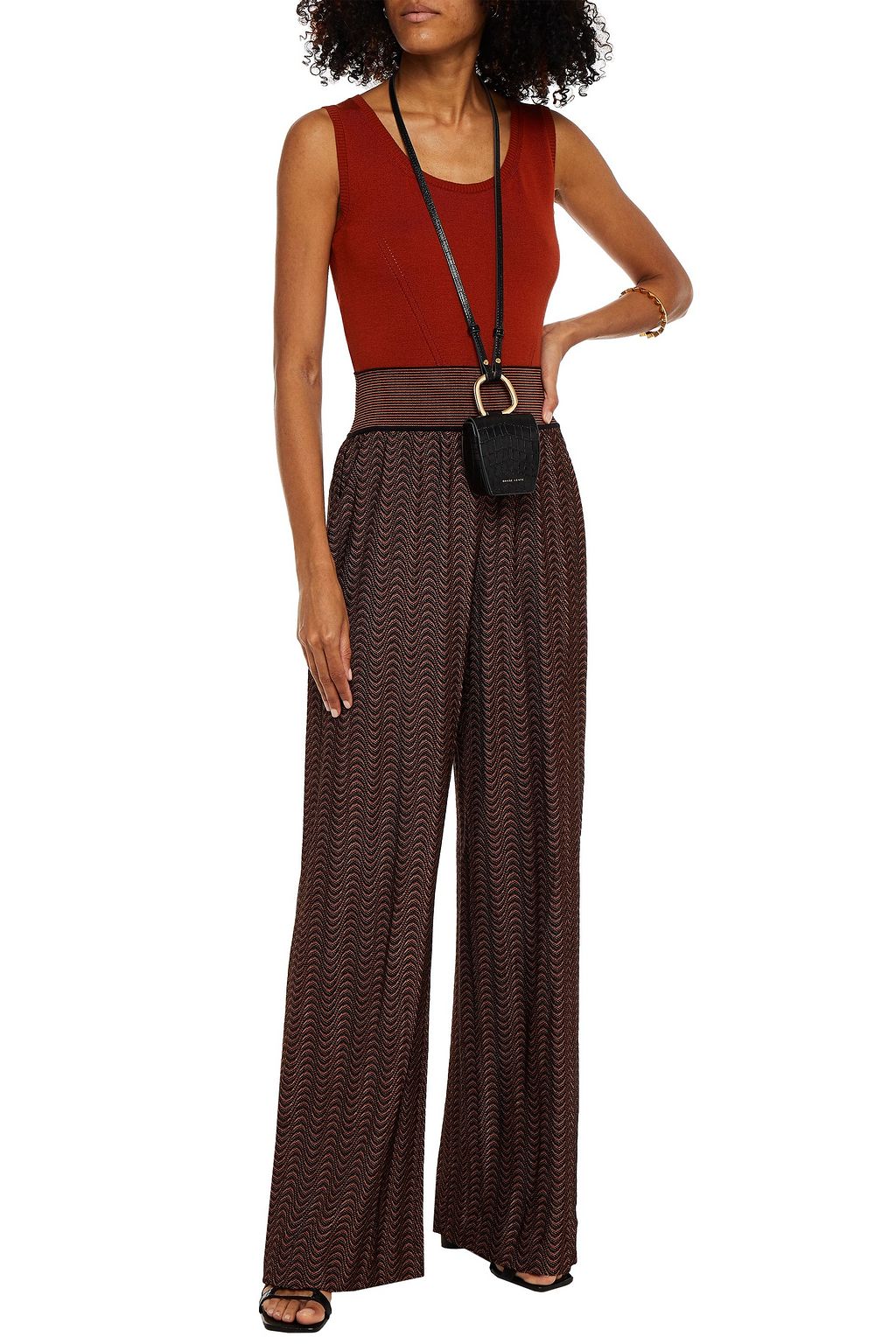 MISSONI Crochet-knit wool-blend wide-leg pants