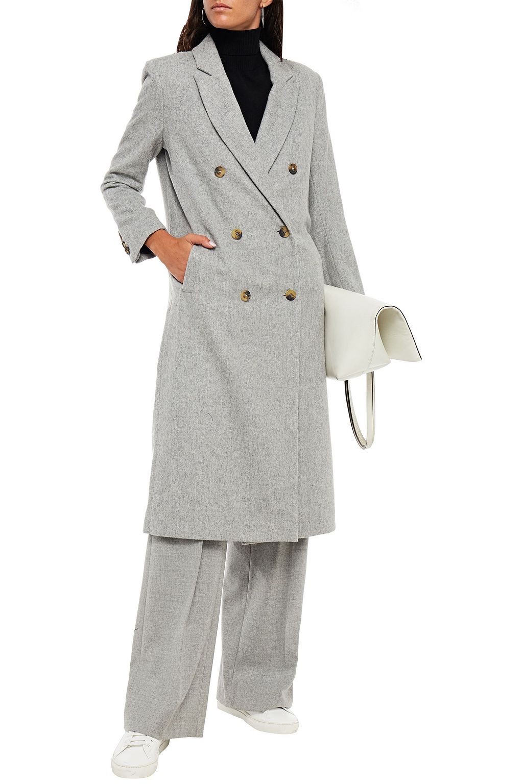 AMERICAN VINTAGE Vyenna double-breasted wool-blend flannel coat
