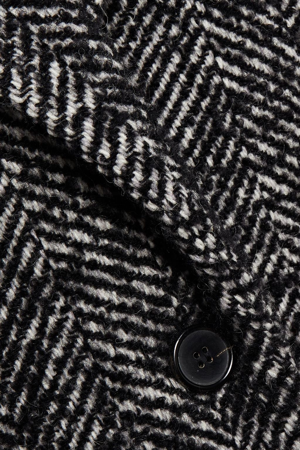 AMERICAN VINTAGE Manteau herringbone wool-blend bouclé-tweed coat