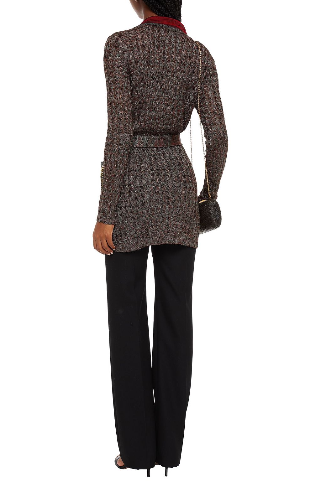 MISSONI Metallic crochet-knit cardigan