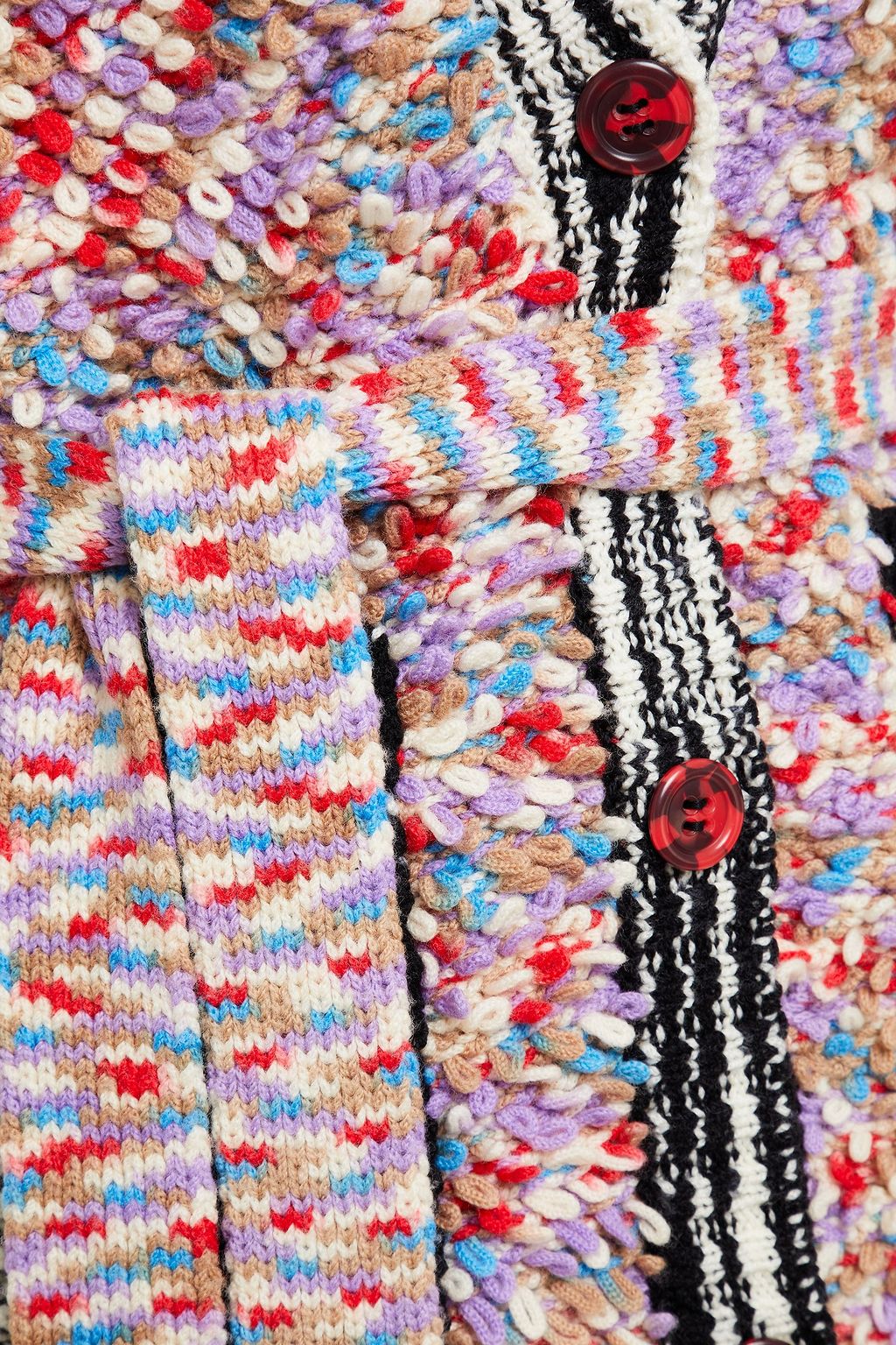 MISSONI Belted bouclé-knit wool-blend cardigan