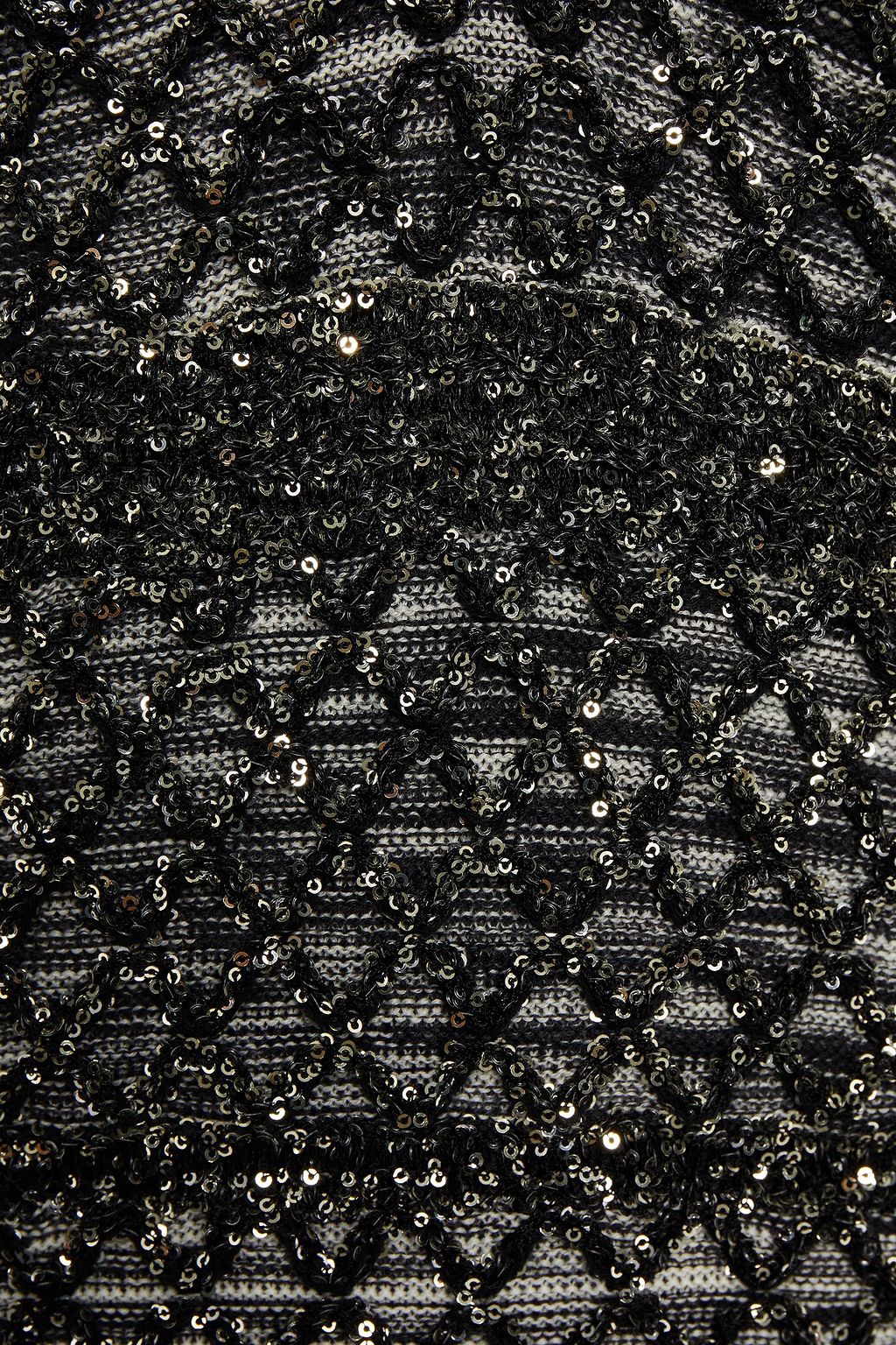MISSONI Sequin-embellished crochet-knit silk-blend midi dress