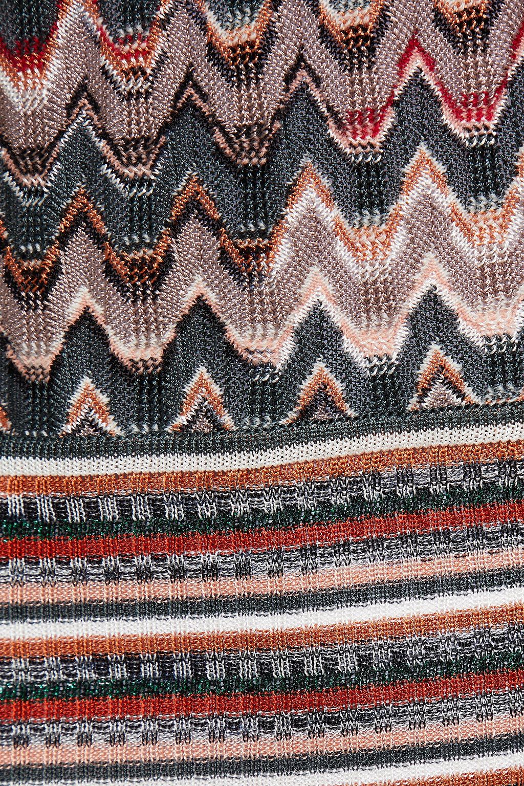 MISSONI Metallic-trimmed crochet-knit top