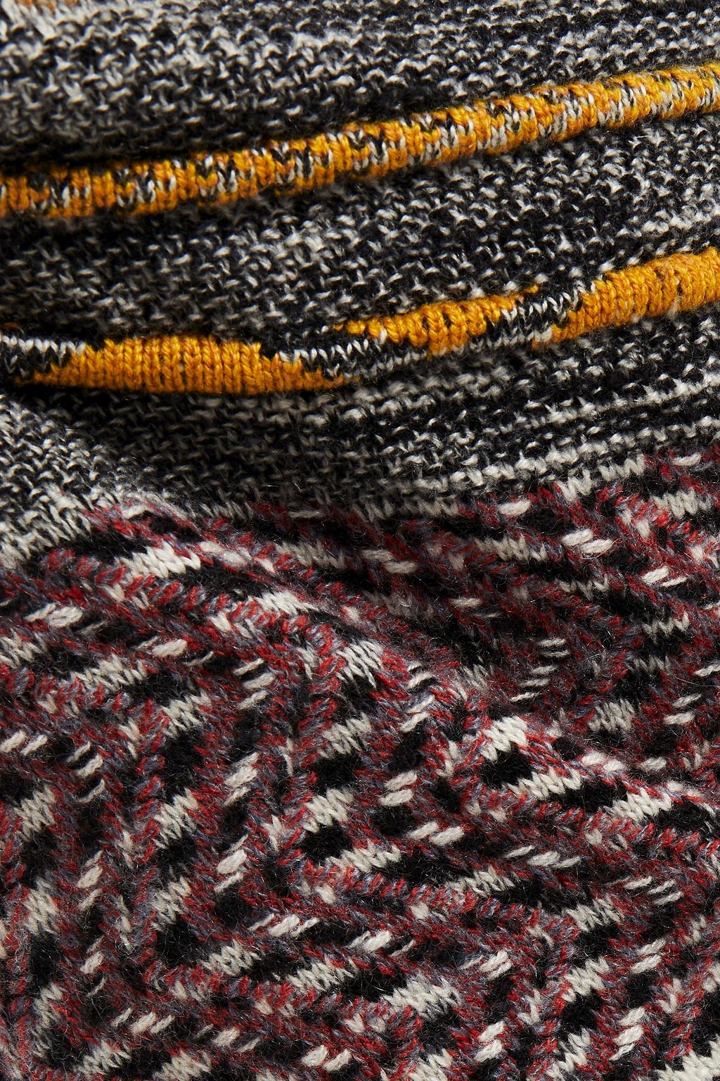 MISSONI Jacquard-knit cashmere mini dress