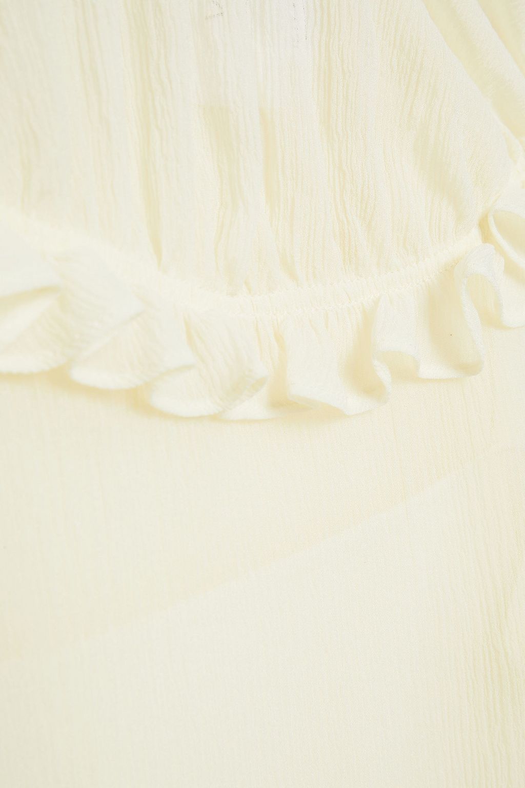 VICTORIA, VICTORIA BECKHAM Ruffle-trimmed gathered crepon dress