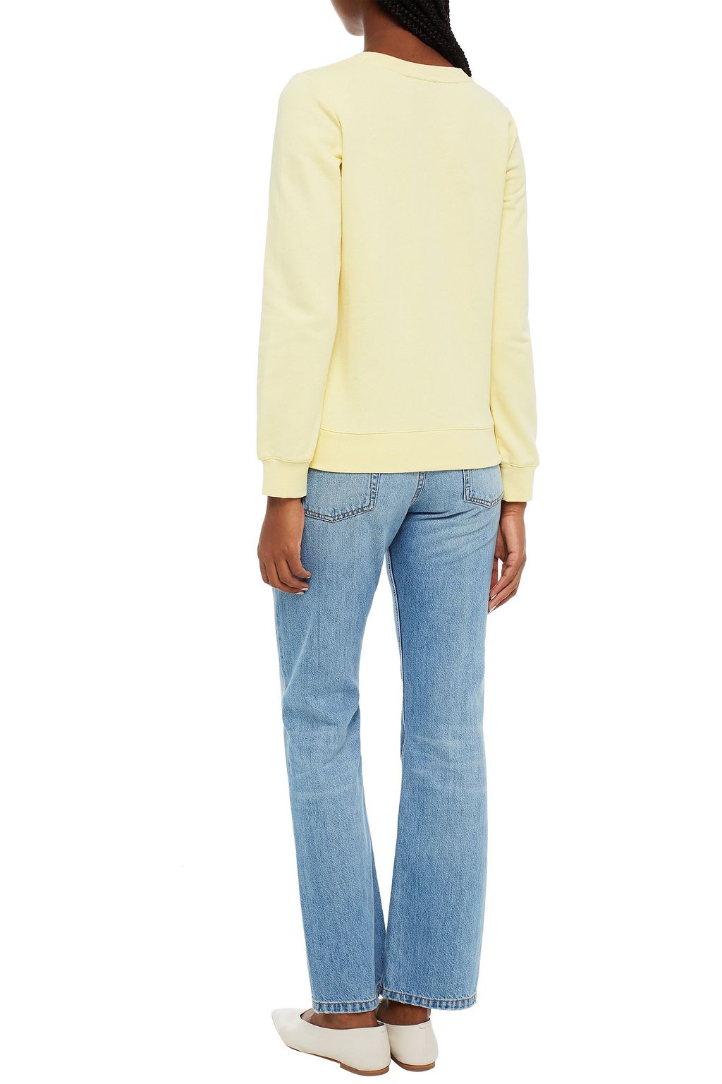 A.P.C. Logo-embroidered French cotton-terry sweatshirt