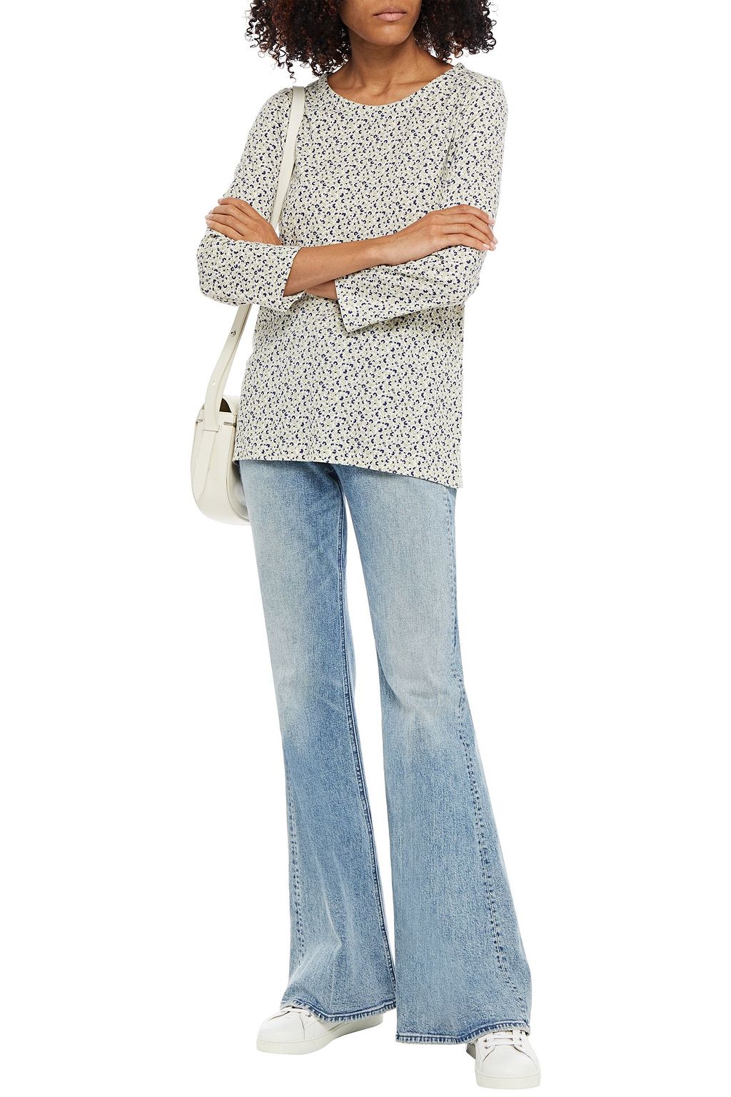 A.P.C. Floral-print cotton-jersey top