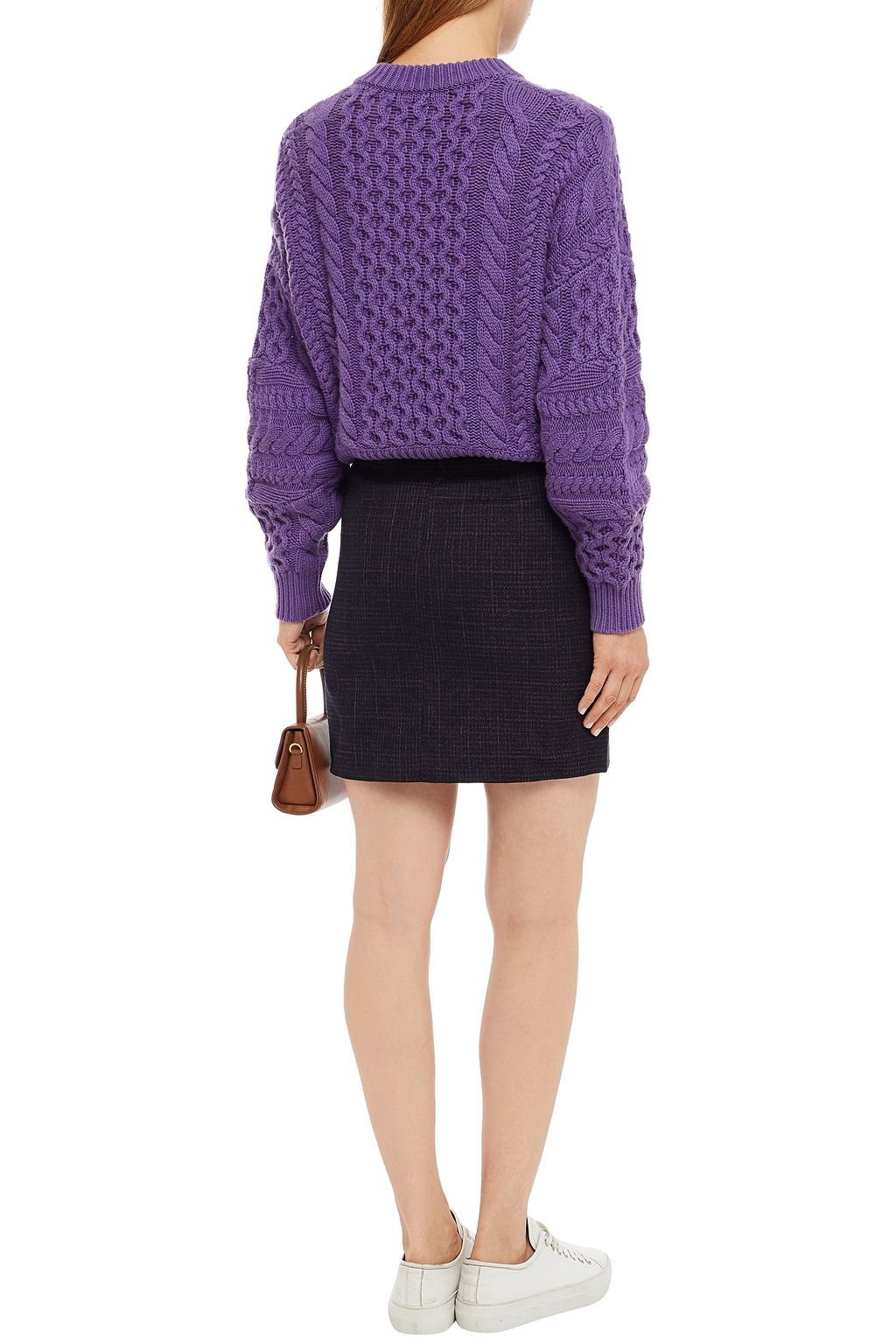 SEE BY CHLOÉ Checked cotton-blend twill mini skirt
