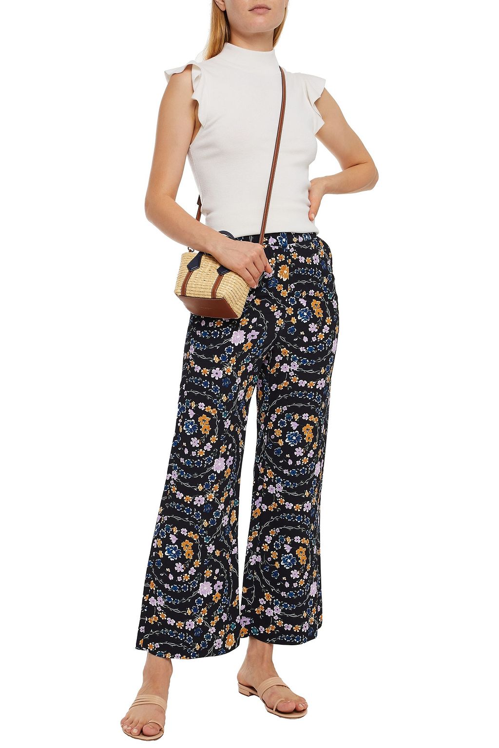 SEE BY CHLOÉ Floral-print crepe wide-leg pants